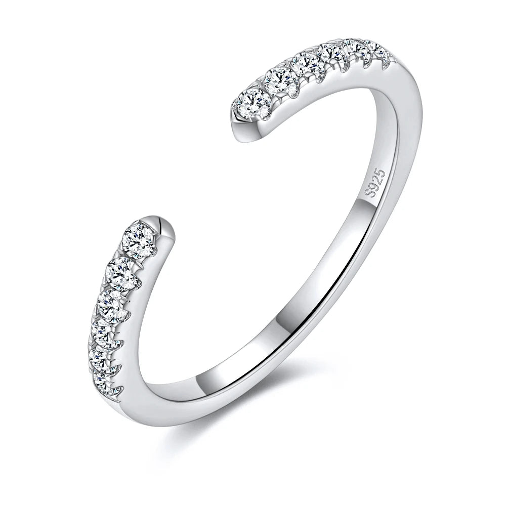 Half Eternity Moissanite Ring