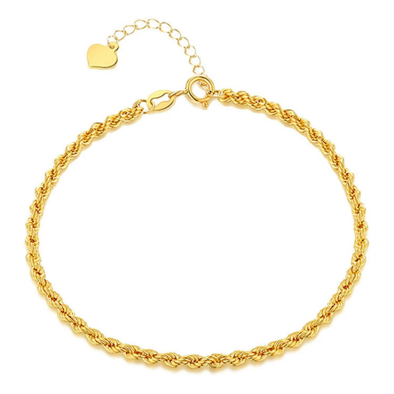 18K Gold Twisted Bracelet